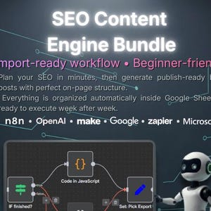 n8n SEO Content Engine Bundle | Keyword Clusters, Blog Writer, Google Sheets