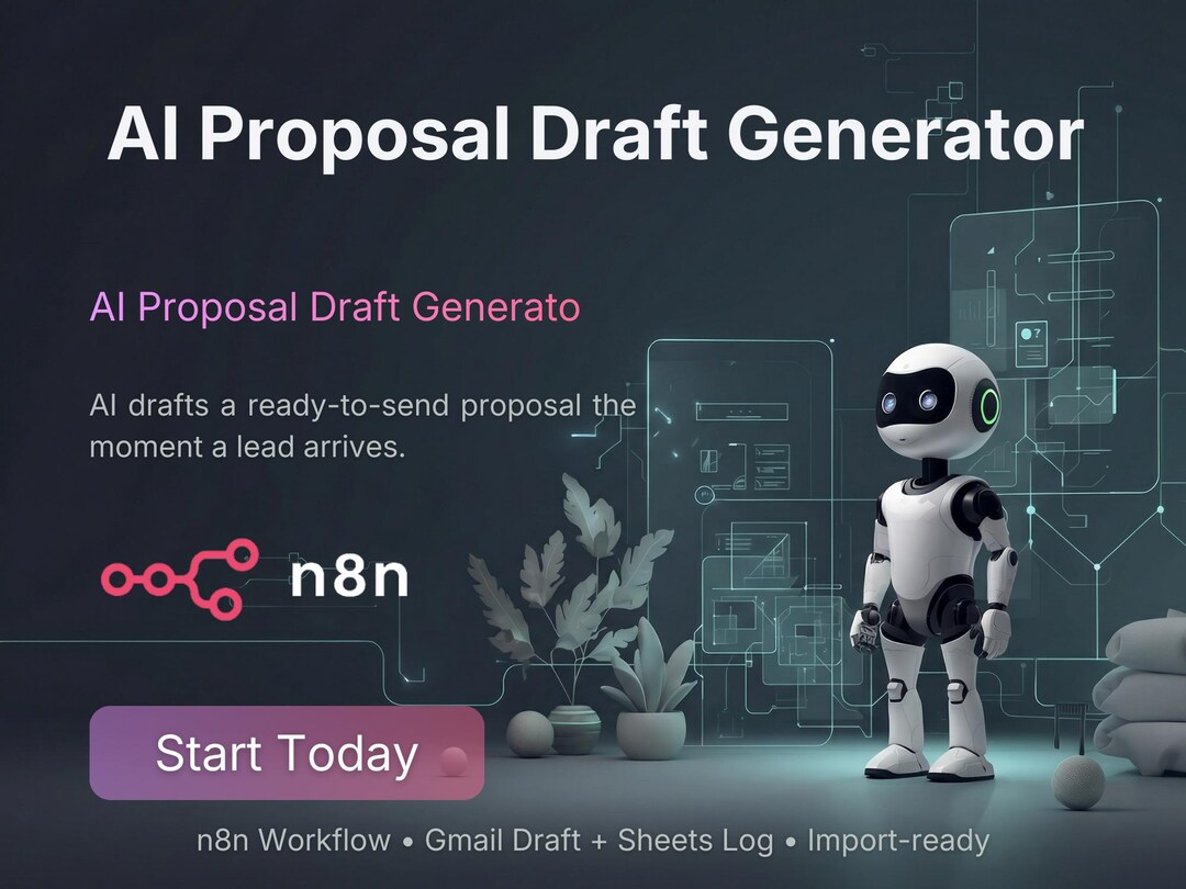 AI Proposal Draft Generator N8n Workflow | Webhook Lead to Gmail Draft ...