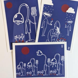 3 Postcards - Dissimilar Collection A6