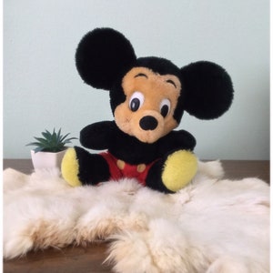 MICKEY MOUSE Vintage Stuffed Plush - Walt Disney Prods. - Product of Korea - 1960’s Soft Bean Toy - #744