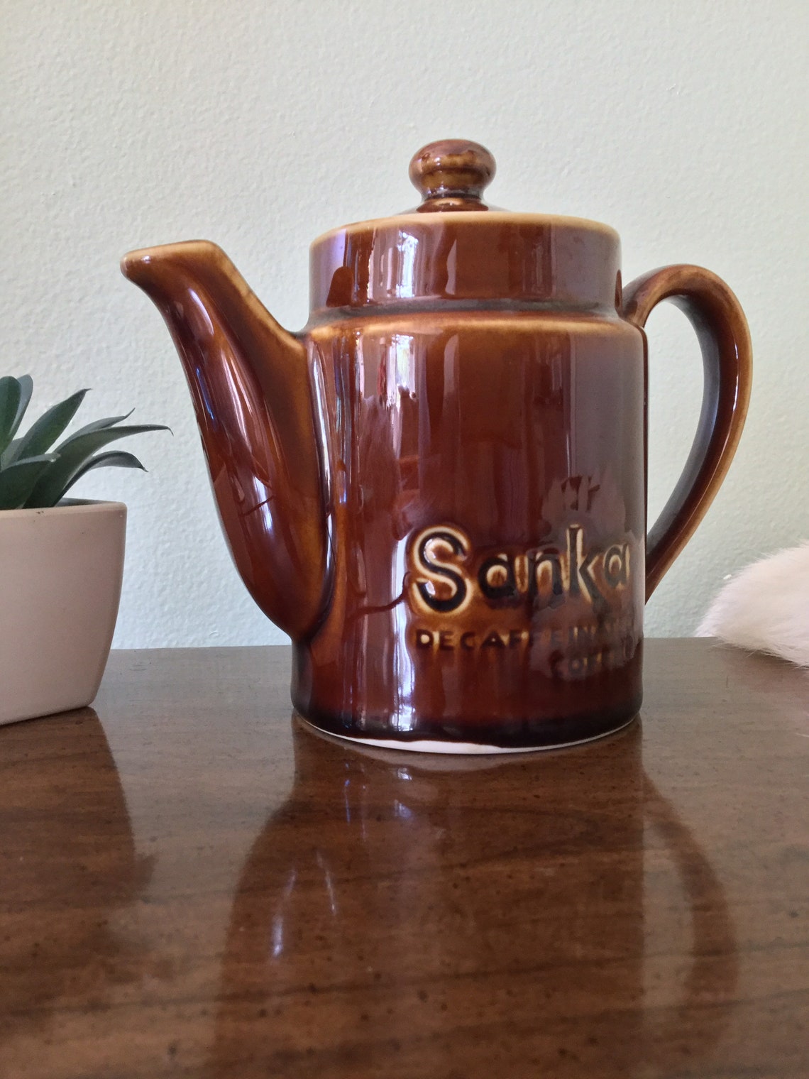 SANKA Vintage Coffee Pot by HALL Pottery Decaffeinated Etsy