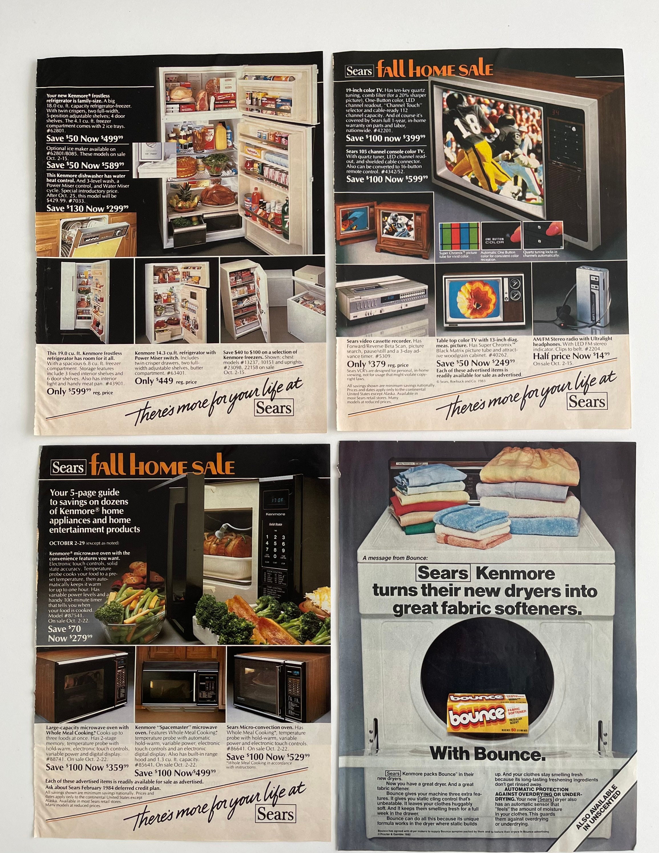 SEARS HOME Authentic Original 1970-80s Magazine Print Ad Pages for