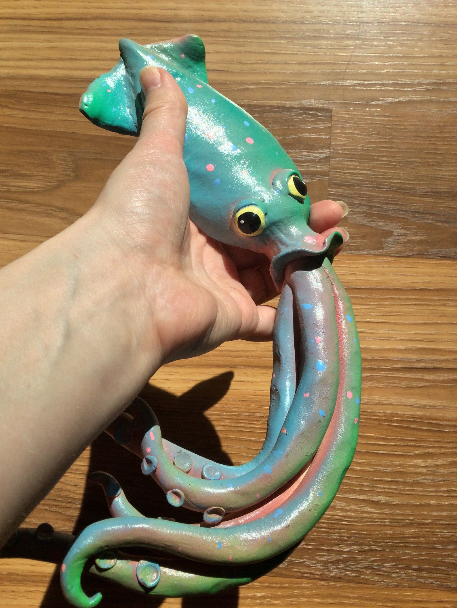 UNIQUE CERAMIC SQUID Colorful Handcrafted Cephalopod Wall Etsy