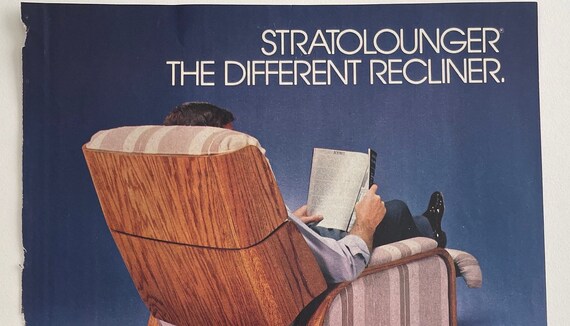 STRATOLOUNGER Authentic Original 1980s Magazine Print Ad Page for