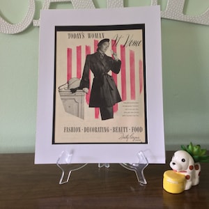 VINTAGE ILLUSTRATION - Authentic Original Midcentury Magazine Print Ad - “Today’s Woman At Home” - Matted - #1199