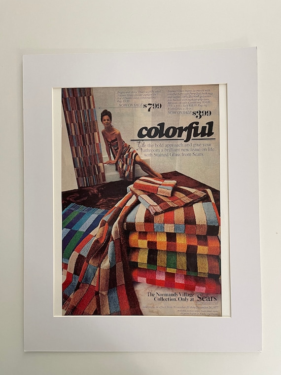 SEARS VINTAGE AD Sears the Normandy Village Collection Colorful
