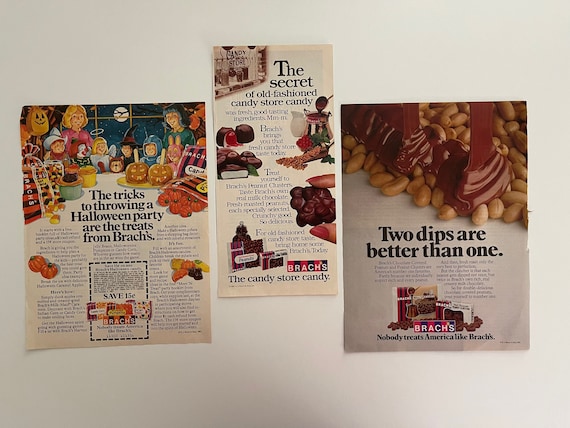 BRACHS CANDY Products Vintage Magazine Ads 3 1980s Magazine Pages