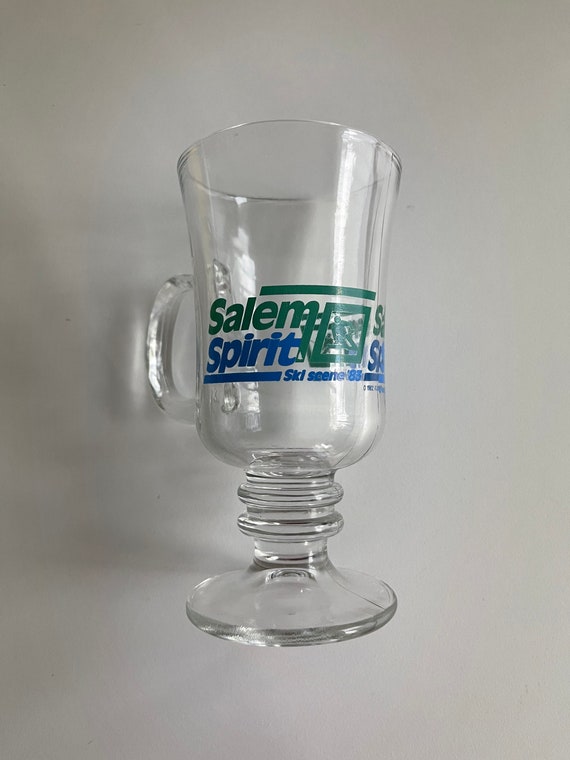 SALEM SPIRIT Cigarettes Vintage Hot Toddy Glass Mug Ski Scene 1982-1983  Rare Promo 1513 
