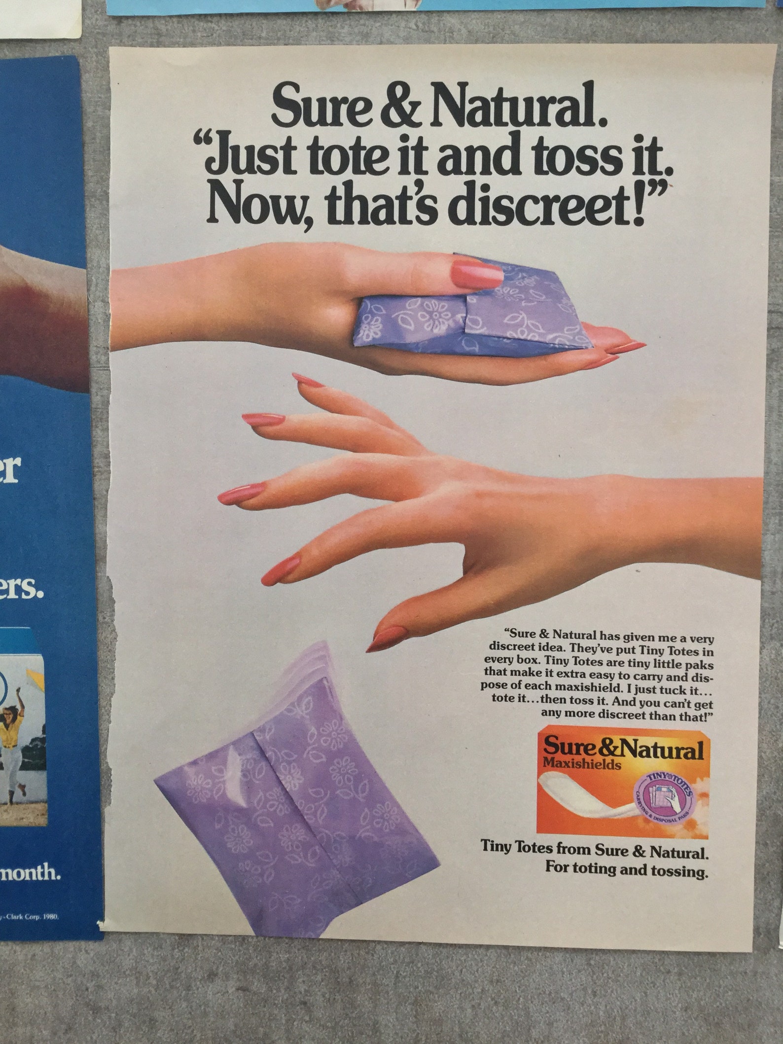 FEMININE SANITARY Products Vintage Magazine Ads 1980s Etsy