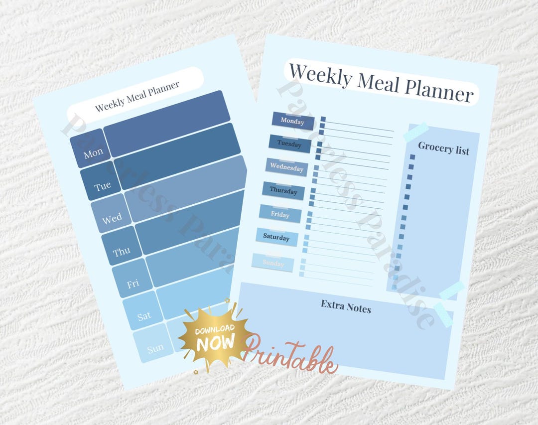 Weekly Meal Planner (mon-sun) – Printable or Digital Meal Planning ...