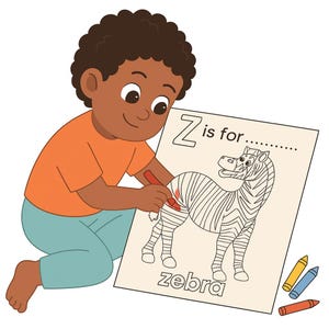 A-Z Animal Alphabet Coloring Book for Kids | Educational PDF Printable | Animal ABC Learning | Digital Download Toddler Activity
