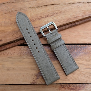 Taupe alran sully handmade leather watch strap.Personalize,Custom watch strap.All size...24mm,23mm,22mm,21mm,20mm,19mm,18mm