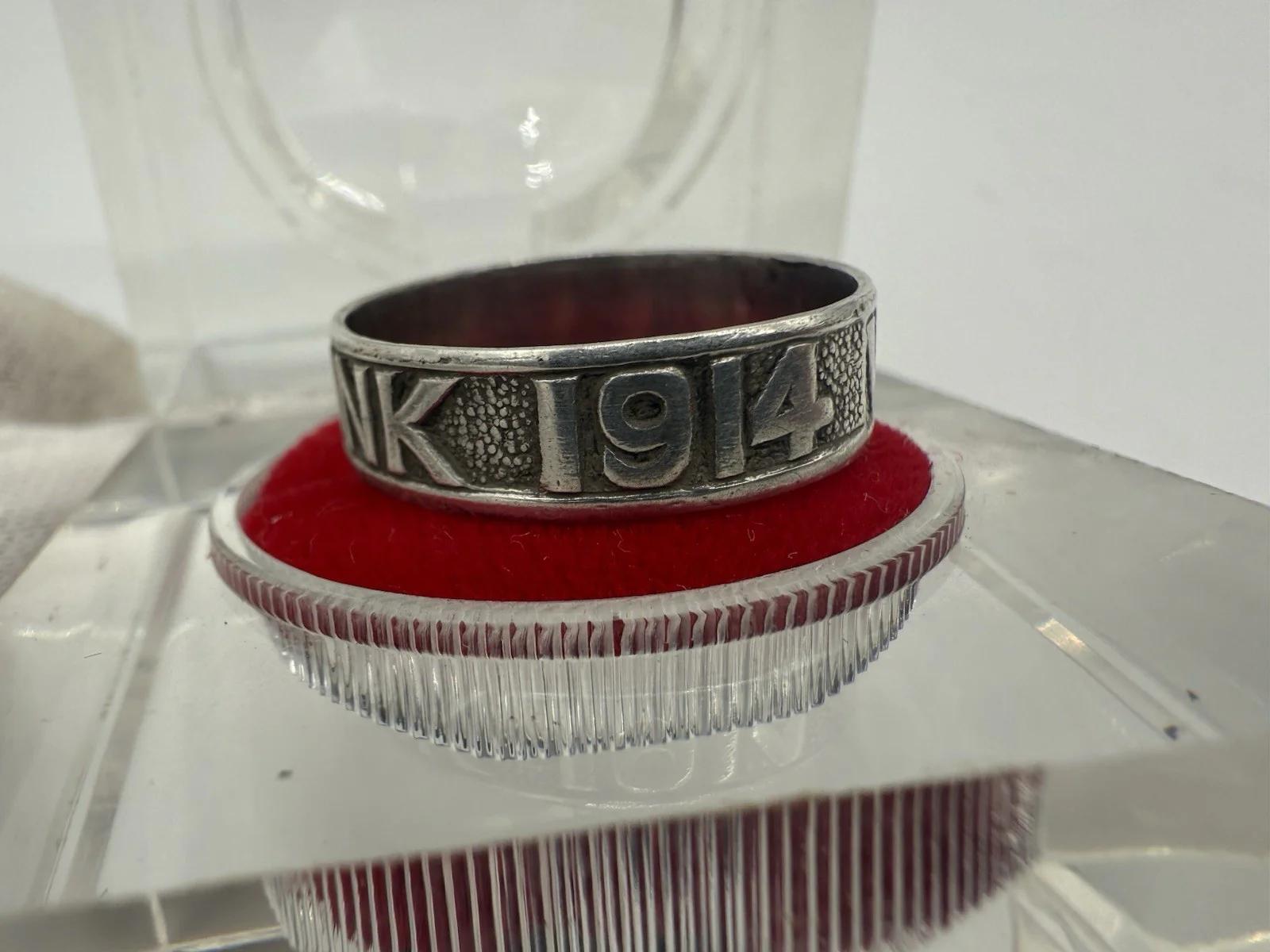 1914 ドイツ帝国陸軍  指輪　リング WWI WW1 Original German Ring 1914 Weltkrieg patriotic war