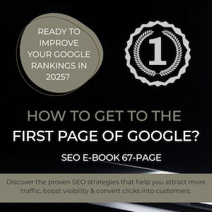 How to get to the first page of Google & increase sale? SEO eBook 67-pages.