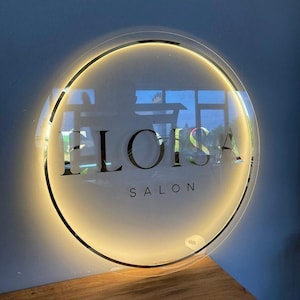 Custom Acrylic Business Sign with Logo – UV Printed Office Sign | Personalized Business Name Sign | Clear Acrylic Branding Display