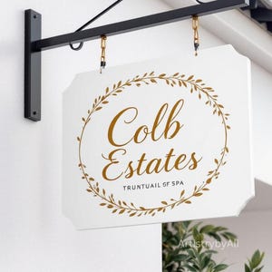 Custom sign shop, custom blade sign, metal 2d sign, office sign, logo sign metal, outdoor sign, metal sign, hanging blade sign, shop sign.
