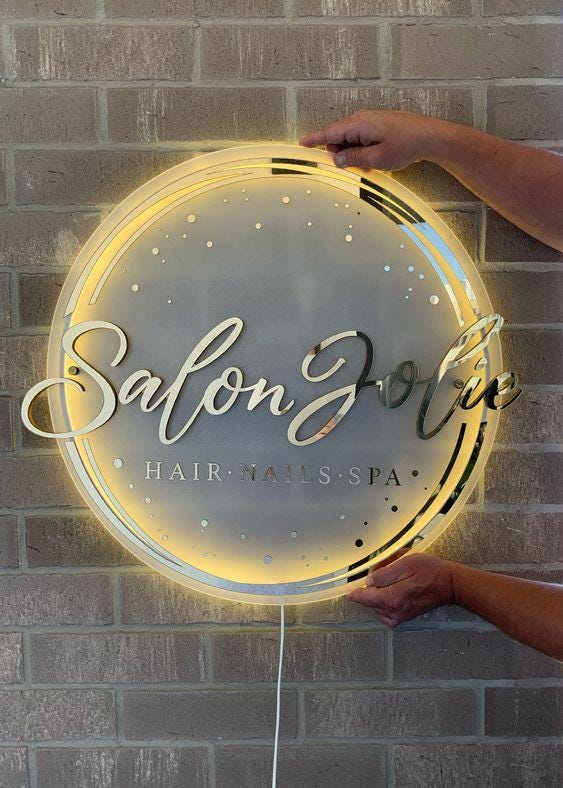 Custom Acrylic Business Logo Sign – UV Printed Office Branding - Etsy