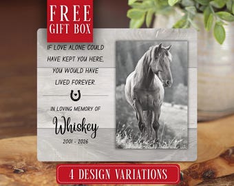 Horse Memorial Gift, Personalized Horse Sympathy Picture Frame, Custom Horse Loss Keepsake, Horse Remembrance Plaque, Horse Bereavement