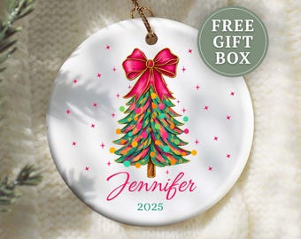 Personalized Girl Ornament, Custom Girl Christmas Ornament, Baby Girl Ornament Custom Kids Ornament With Name And Year Toddler Girl Keepsake