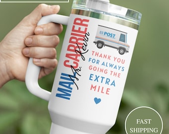 Postal Worker Tumbler Mail Carrier Tumbler With Handle 40oz Mailman Gift Travel Mug Mail Carrier Thank You Gift Postal Worker Christmas Gift