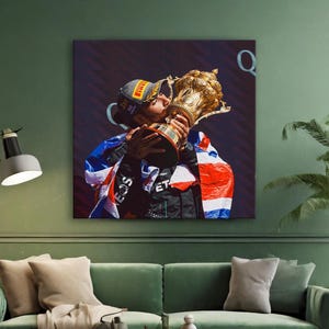 Póster de Lewis Hamilton, impresión en lienzo o papel, Gran Premio de Gran Bretaña 2024, arte mural de F1, decoración de habitaciones de Fórmula 1