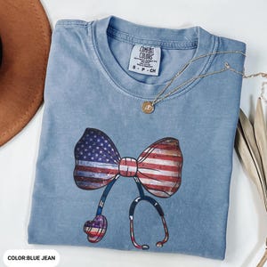 Comfort Colors® Patriotic Nurse Shirt, Nurse 4th Of July Shirt, Nurse Gift, American Nurse Shirt, Nurse Life Shirt, Memorial Day Gift Shirt