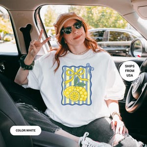 Comfort Colors® Lemon T-Shirt, Aesthetic Fruit Shirt, Lemon Shirt, Fruit Shirt, Graphic Shirt, Graphic T For Women, Gift For Her, Boho Shirt