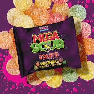 TikTok&#39;s Famous MEGA SOURS Fruits Flavour- Barnetts Pick & Mix Extreme Super Sour Candy Sweets,Pix n Mix, Party Favours, Snacks, Treats
