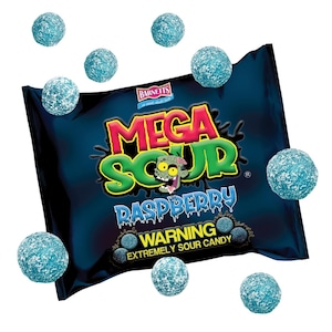 TikTok&#39;s Famous MEGA SOURS Raspberry Flavour- Barnetts Pick & Mix Extreme Super Sour Candy Sweets, Pix n Mix, Party Favours, Snacks, Treats
