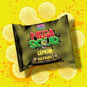 TikTok&#39;s Famous MEGA SOURS Lemon Flavour- Barnetts Pick & Mix Extreme Super Sour Candy Sweets,Pix n Mix, Party Favours, Snacks, Treats