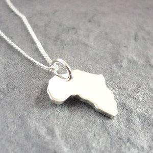 Tiny sterling silver plain Africa Handmade Pendant