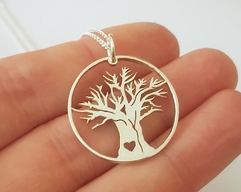 African Tree of Life Sterling Silver Pendant