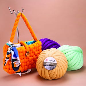 YarnArt 750 g Marshmallow - Lã para Tricô à Mão / Lã Jumbo - 17 Cores