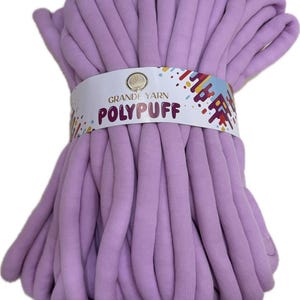 Polypuff 1000 g (aprox. 40 m) Marshmallow Lã Tricô à Mão Fio Jumbo Fio de Lã Tricô Crochê Tapetes Cobertores Almofadas Cestas 20 Cores