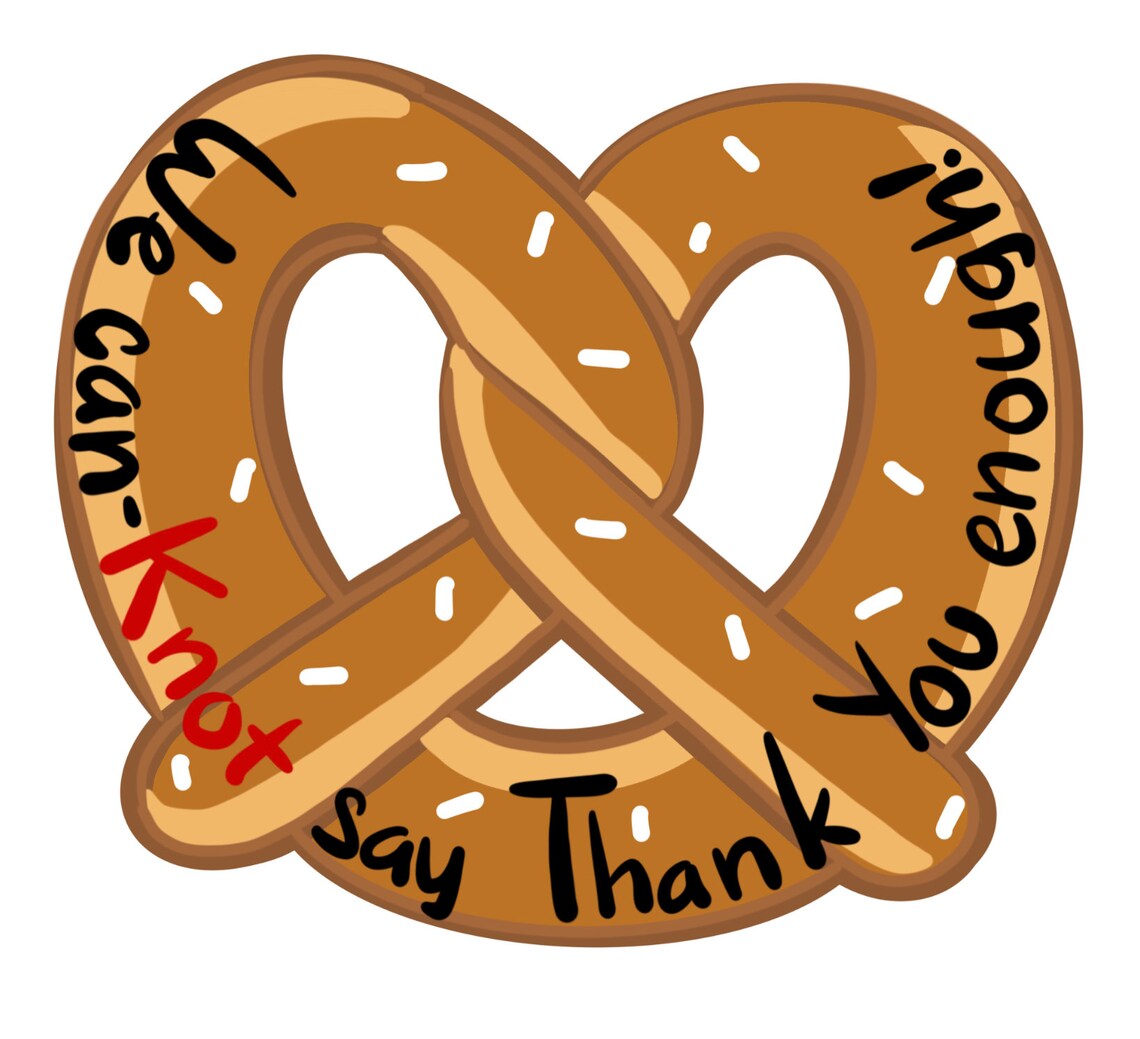 Pretzel KNOT Gift Tag Digital Download Etsy