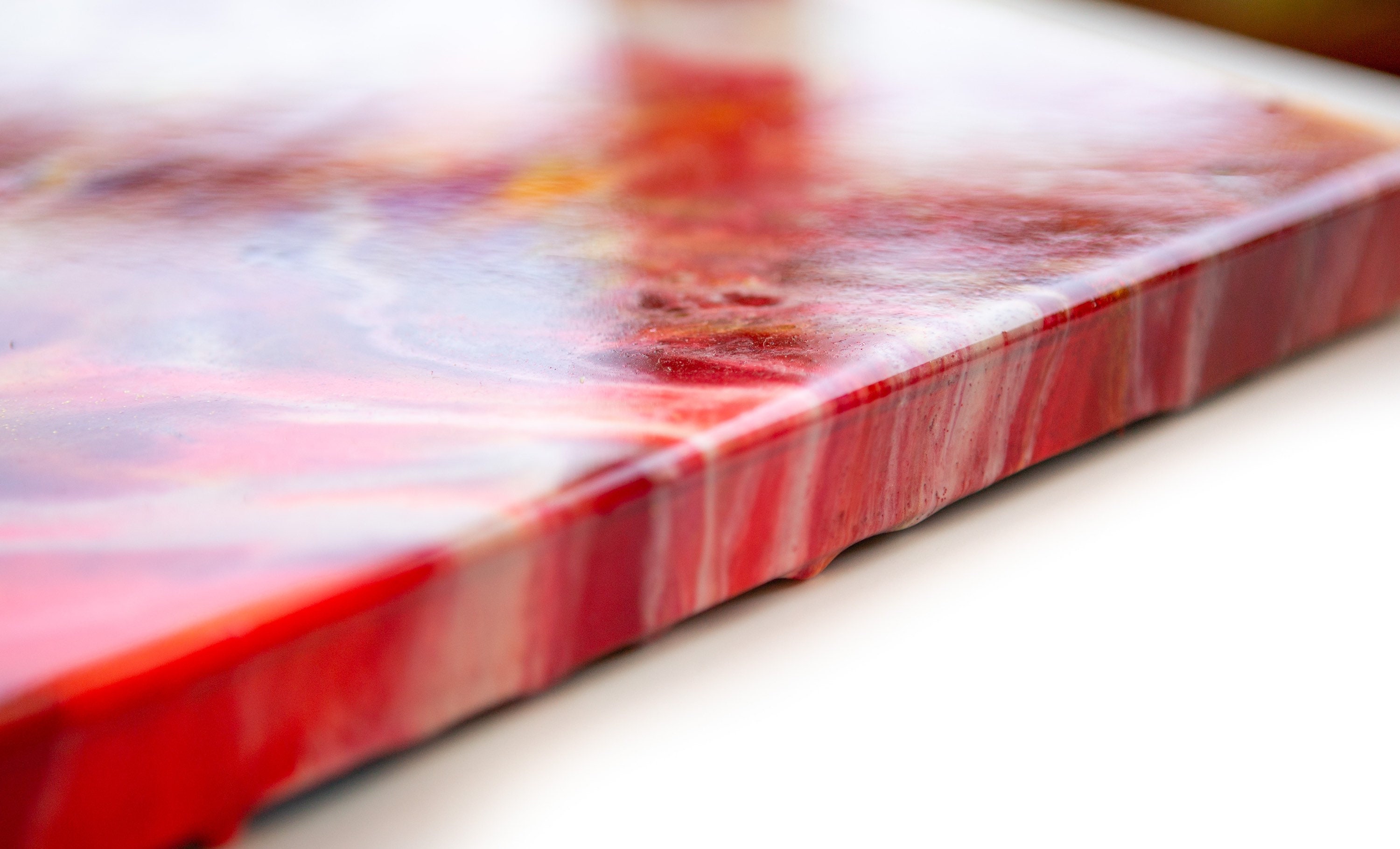 Red Study 1 Epoxy Resin Painting 11x14 Inches Etsy UK