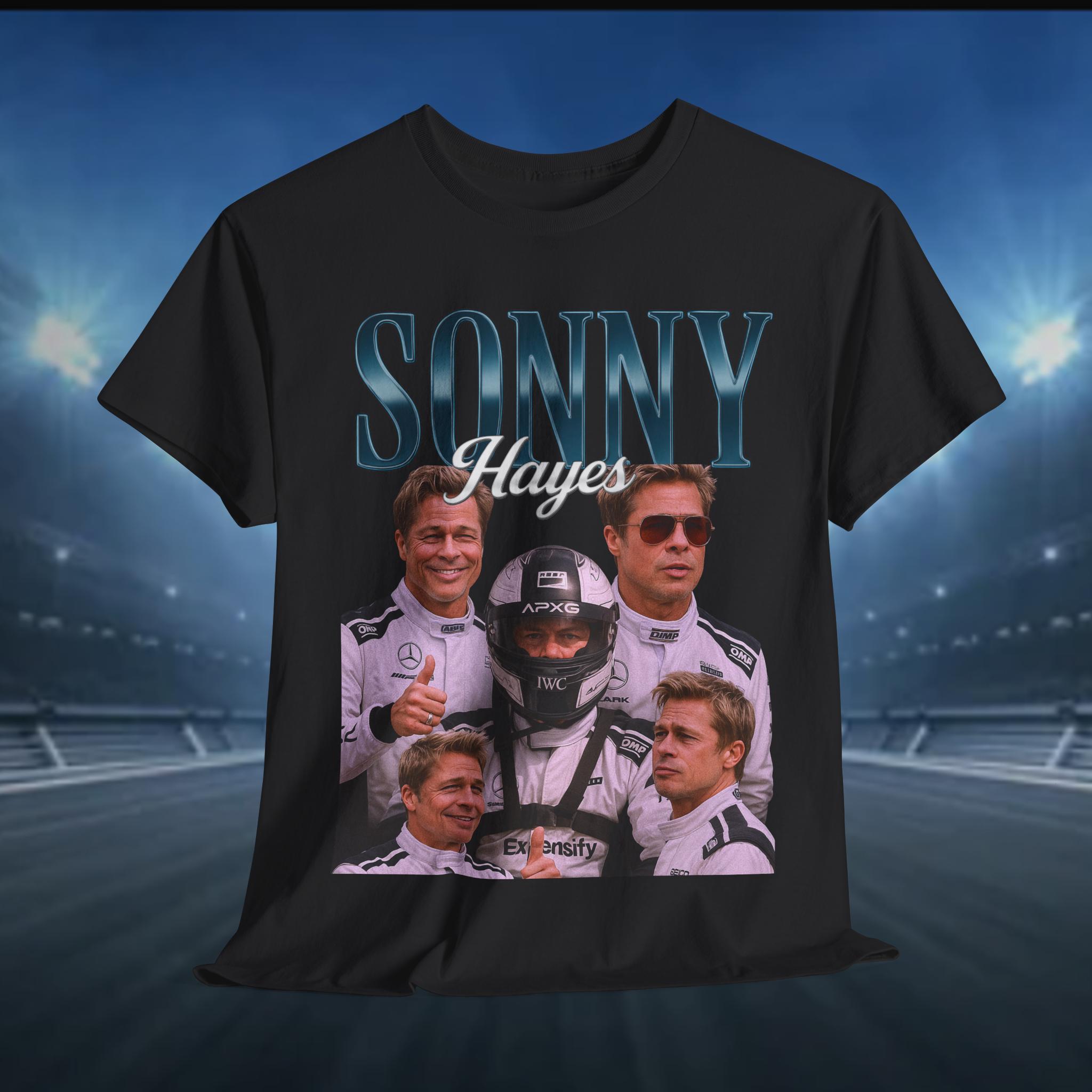 F1レーシングTシャツ：ソニー・ヘイズ映画、ブラッド・ピット - レトロ 