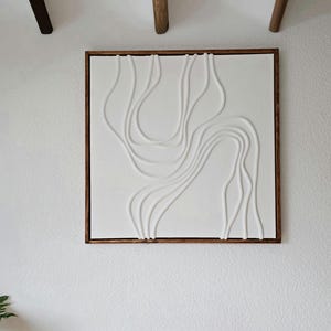 Minimalist 3D textured canvas | Wabi-Sabi wall art | Handmade relief painting | Textured relief art