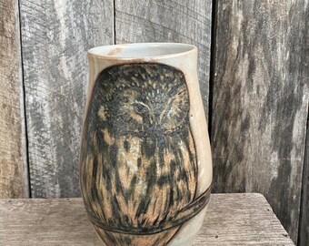 Boreal owl vase