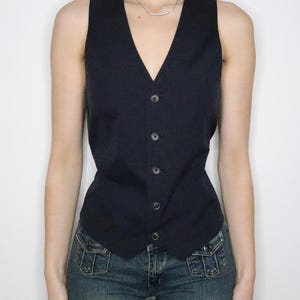 1970&#39;s  Women&#39;s Wool Suit Vest Dressy Vest for Women Merino Wool Utility Vest Military Café Racer Vest Classic Look Gifts for Mum Vest
