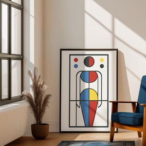 Woman - Bauhaus Style Abstract Poster - Modern Wall Art Printable (A1-A4)