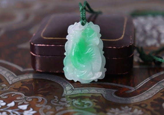 NO TARIFF Carved Jade Jadeite Pendant Rooster