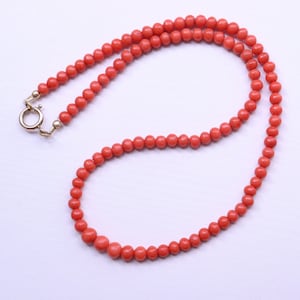 Vintage Antique Natural Mediterranean Coral Necklace