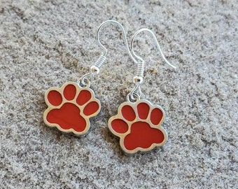 Hand-carved Tiger Paw Shell Earrings