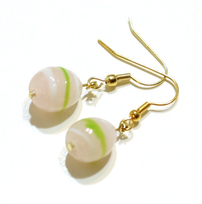 Ornamenta Fashion Gold Lightweight Beaded Hook Dangler Earrings with Charms For Girls