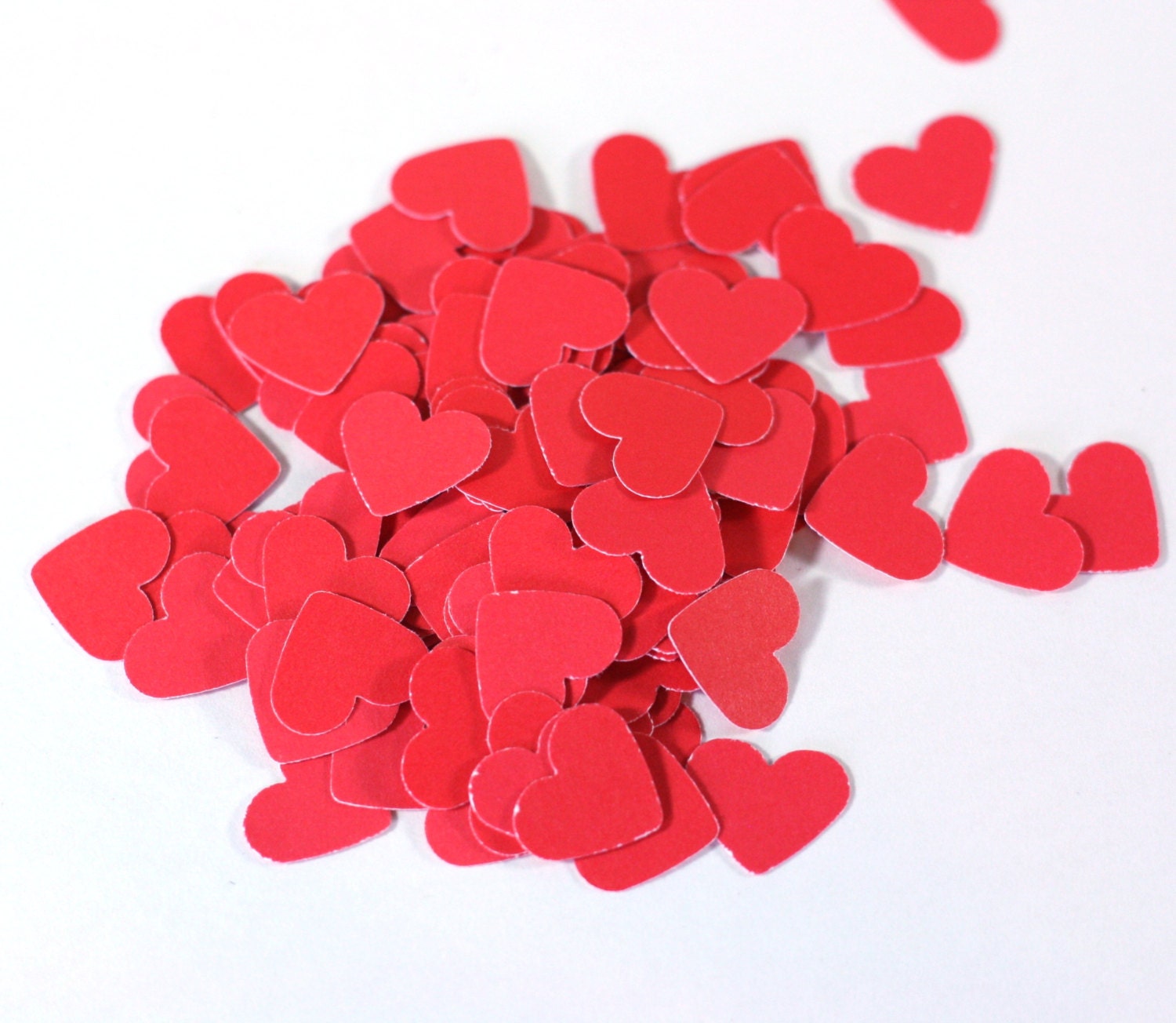 Red Heart Cut Outs Little Cardstock Hearts 25 100 500 Etsy