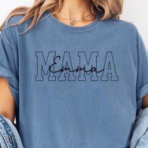 Personalized Mama Shirt with Custom Name, Custom Mom Gift, Mother’s Day Shirt, Gift for Her from Kids, Mother&#39;s Day Gift, Unique Mom Gift