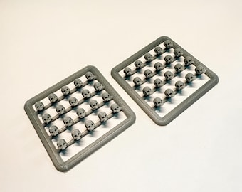 Skull Basing Set for Miniature Wargaming – 40 & 50 pcs – FDM 3D Printed – PLA+