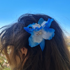 Tropical Orchid Hair Clip – Colorful Flower Hair Accessory for Summer, Luau, or Beach Look – Choose Your Style