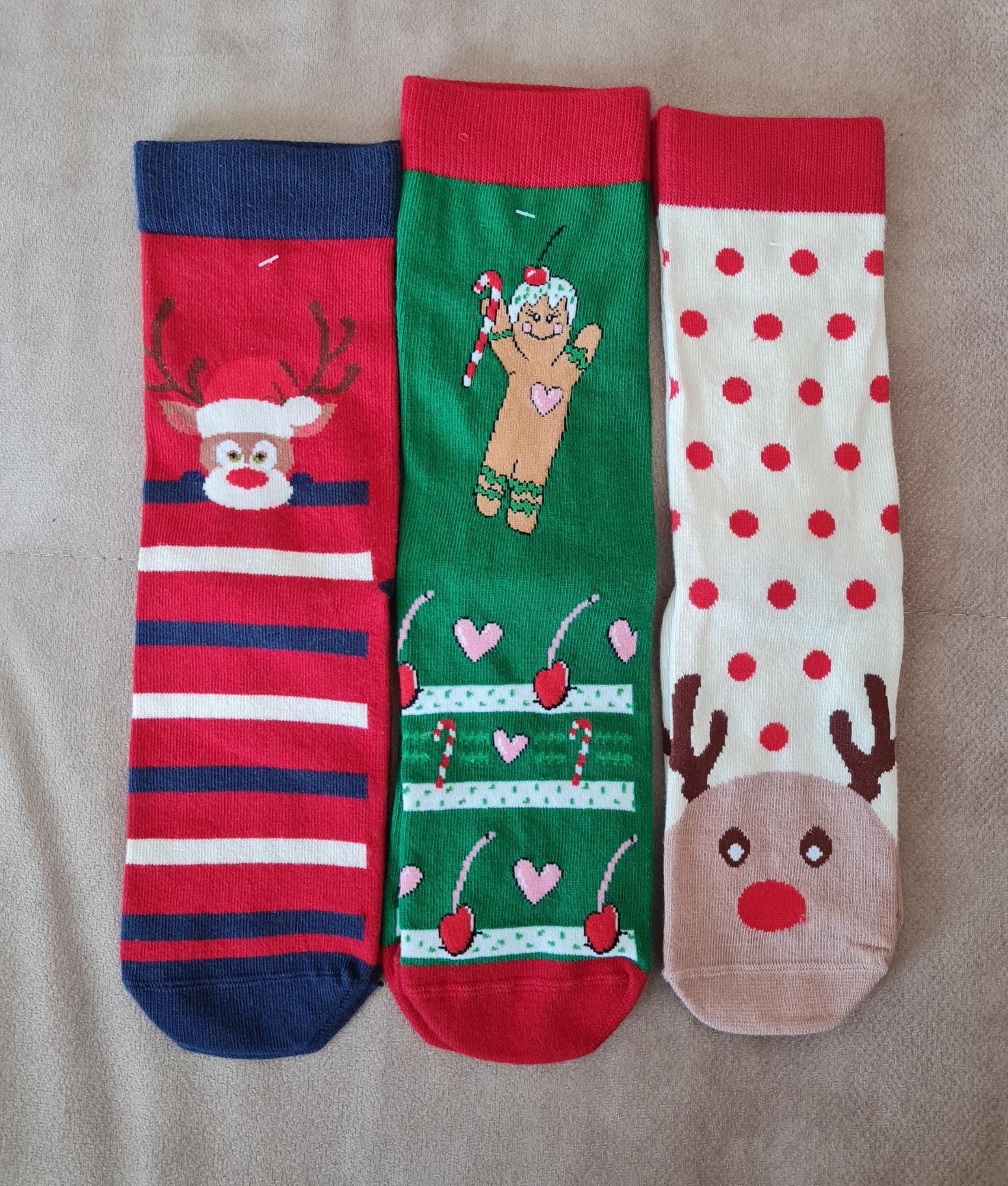 楽しいクリスマスソックスセット – ホリデー トナカイ、ジンジャー